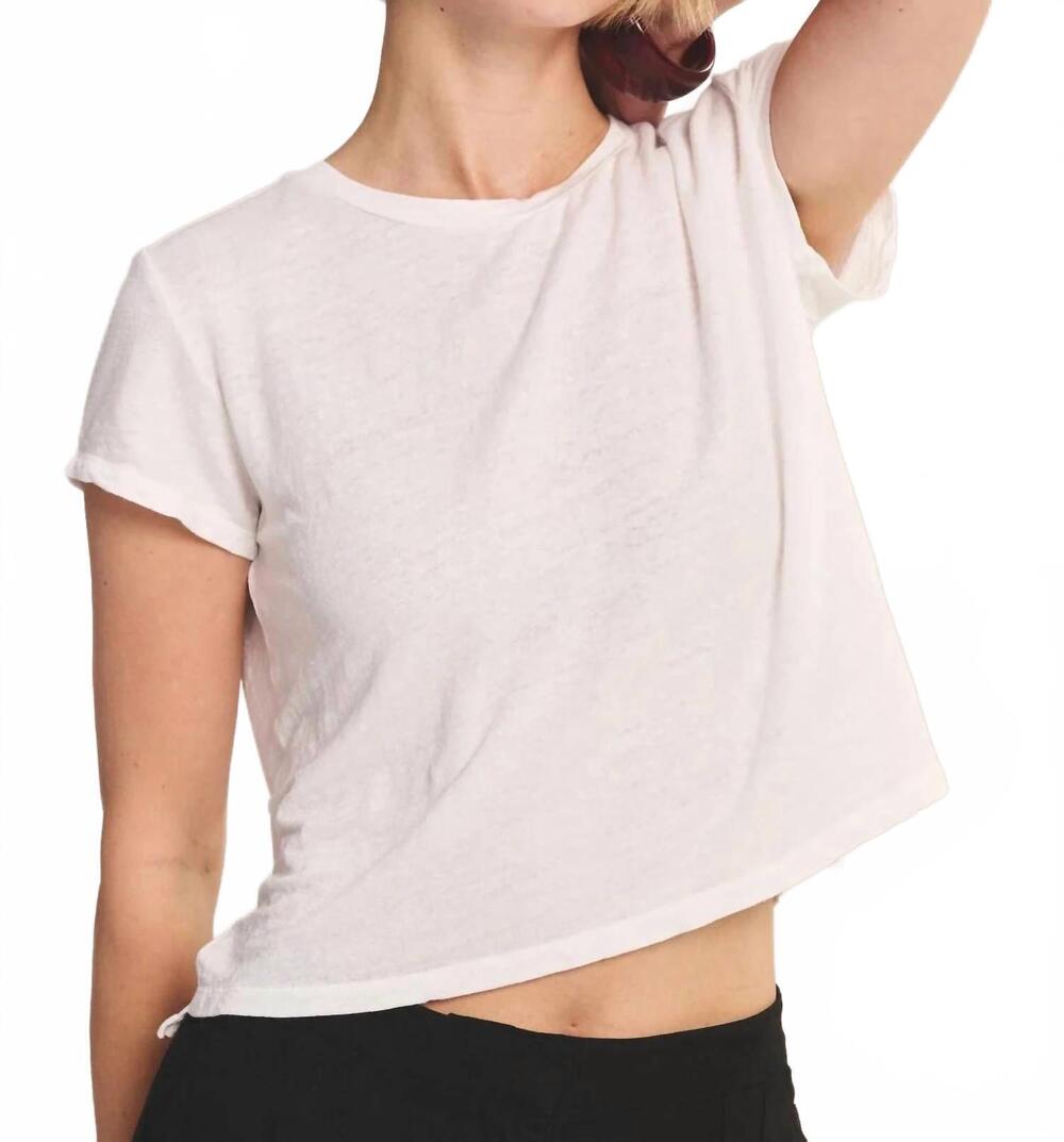 NEW VELVET BY GRAHAM & SPENCER casey tee in white